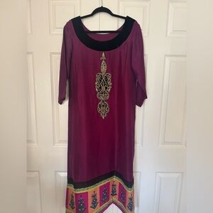 Stylish Pakistani pure raw silk shirt and silk dupatta